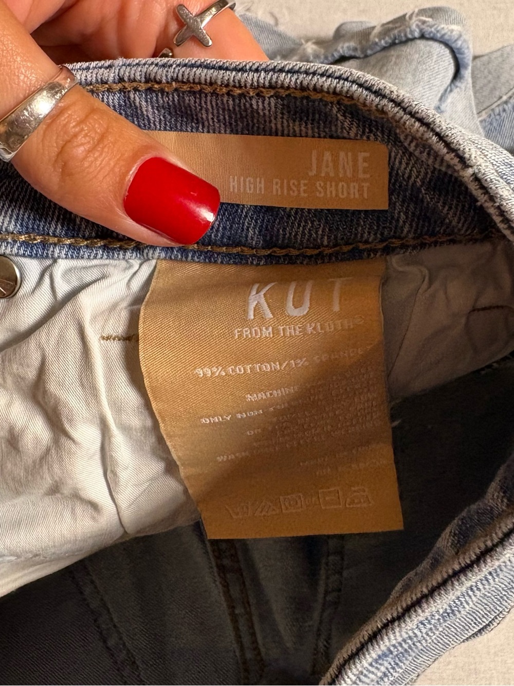 KUT HIGH RISE JANE SHORTS SIZE 8 - Picture 4 of 7